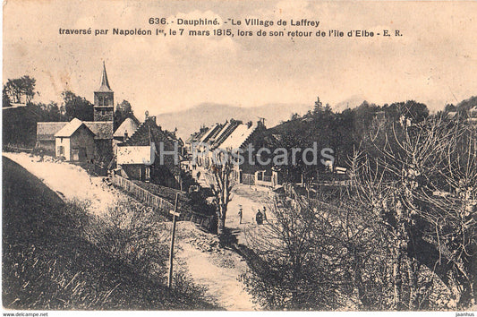 Dauphine - Le Village de Laffrey - traverse par Napoleon I le 7 mars 1815 - 636 - old postcard - 1914 - France - used - JH Postcards