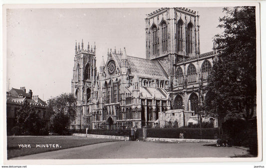 York - Minster - 53 - 1952 - United Kingdom - England - used - JH Postcards