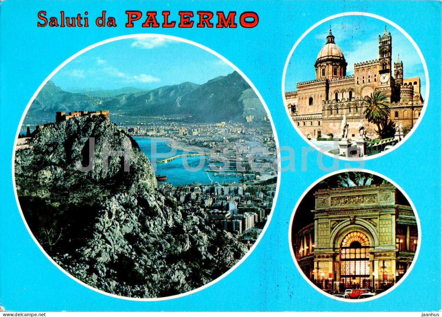 Saluti da Palermo - multiview - 1989 - Italy - used - JH Postcards