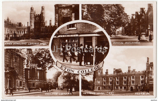 Eton College - multiview - 6240- 1952 - United Kingdom - England - used - JH Postcards