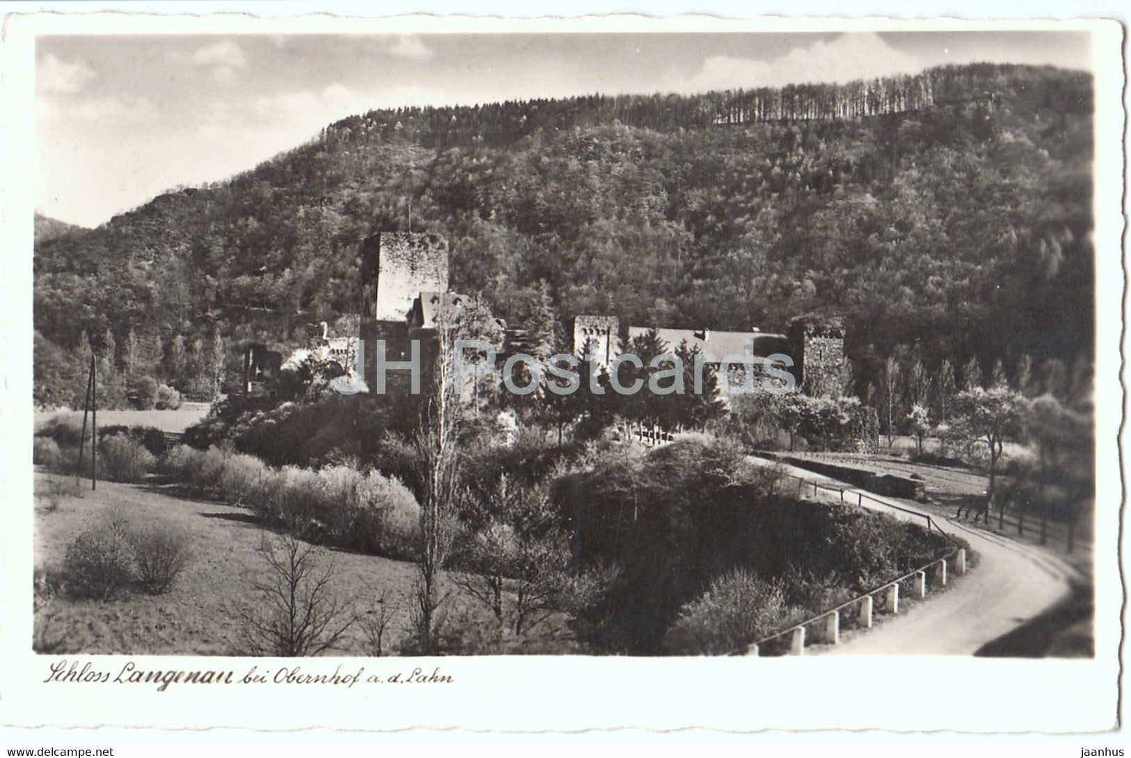 Schloss Langenau bei Obernhof a d Lahn - castle - old postcard - Germany - unused - JH Postcards