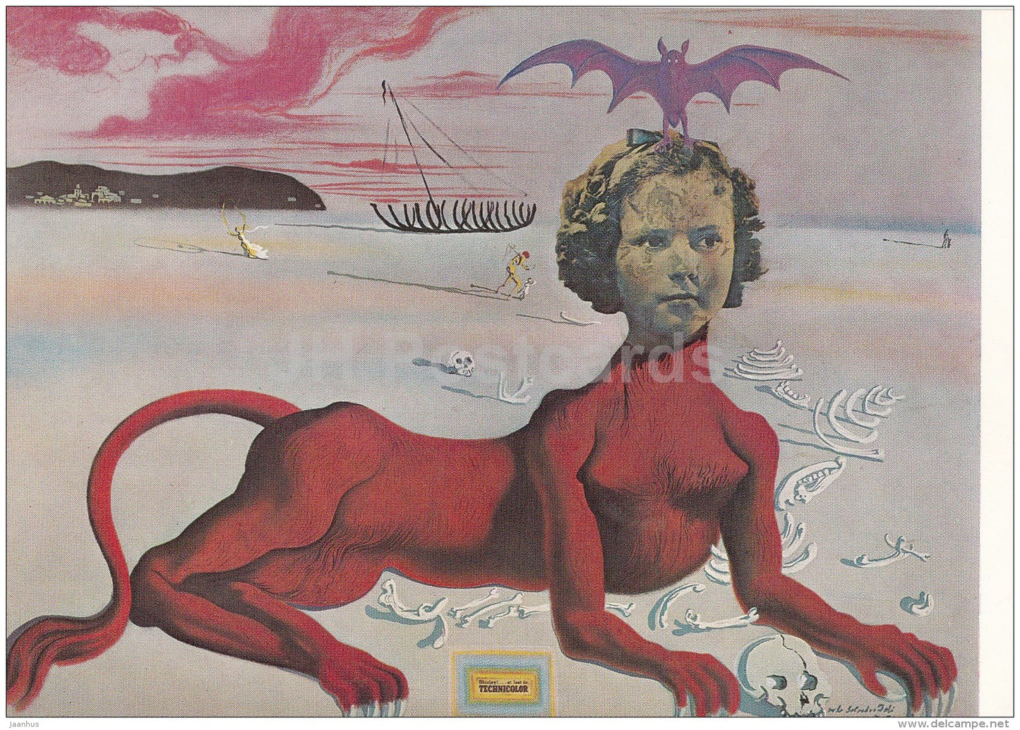 painting by Salvador Dali - Figueras - Shirley Temple - Museum Boymans - spanish art - unused - JH Postcards