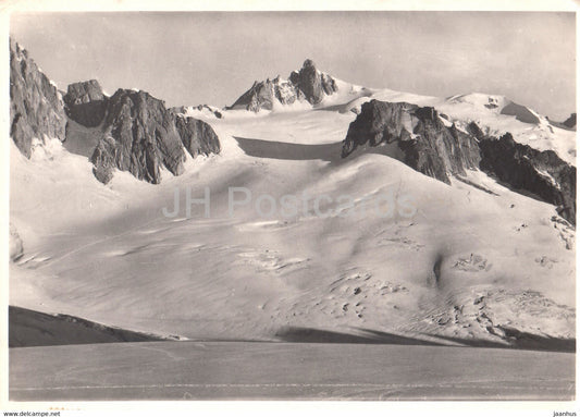 Courmayeur - Aig du Midi 3843 m e Ghiacc del Gigante - 279 - old postcard - 1949 - Italy - used - JH Postcards