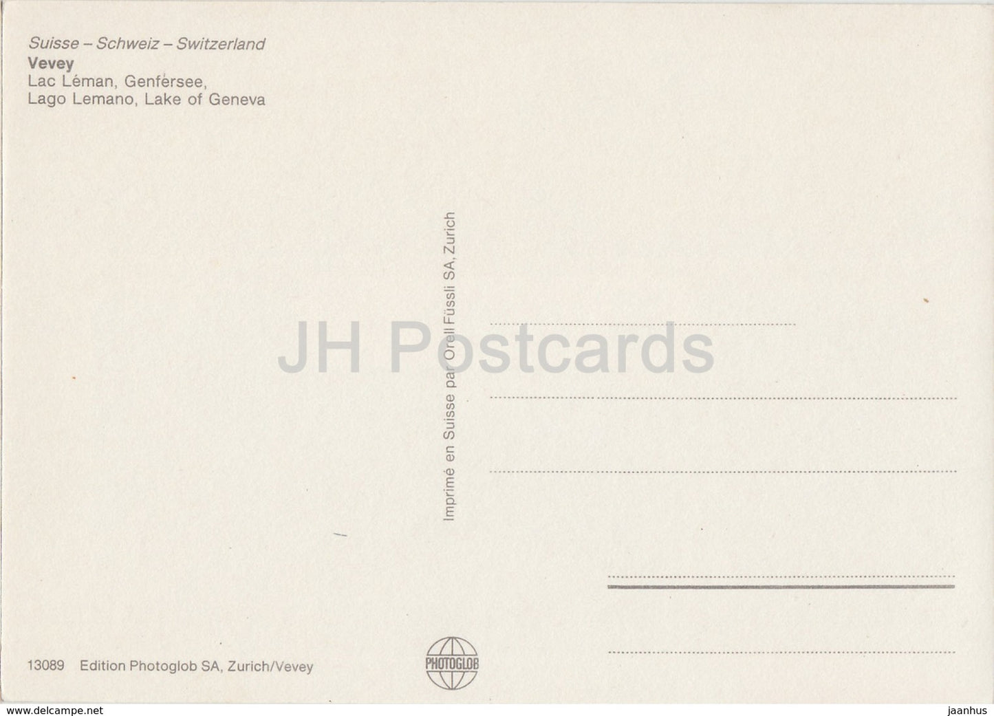 Vevey - Lac Leman - funicular - multiview - 13089 - Switzerland - unused