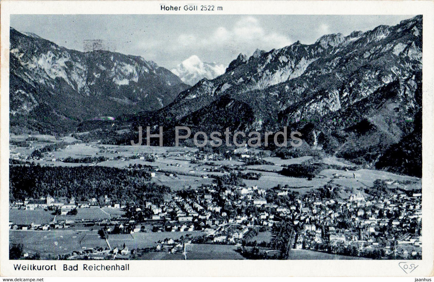 Weltkurort Bad Reichenhall - Hoher Goll 2522 m - old postcard - 1955 - Germany - used - JH Postcards
