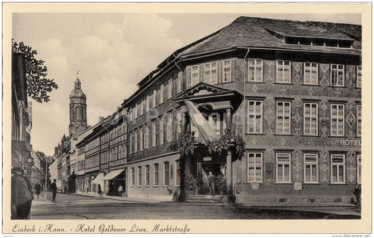Einbeck in Hannover - Hotel Goldener Löwe , Marktstrasse - Germany - used - JH Postcards