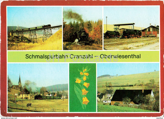 Schmalspurbahn - Cranzahl - Kurort Oberwiesenthal - train - railway - locomotive - 1986 Germany - used - JH Postcards