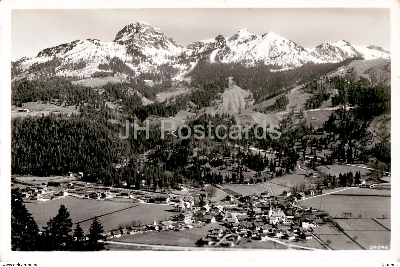 Bayrischzell 802 m - mit Wendelstein 1838 m old postcard - Germany - used - JH Postcards
