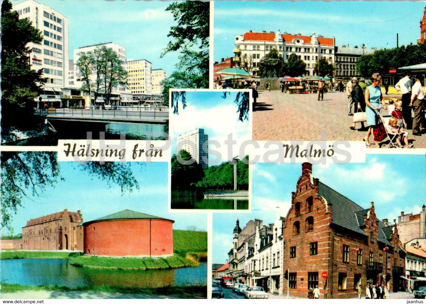Malmo - Halsning Fran Malmo - 517 - 1977 - Sweden - used - JH Postcards