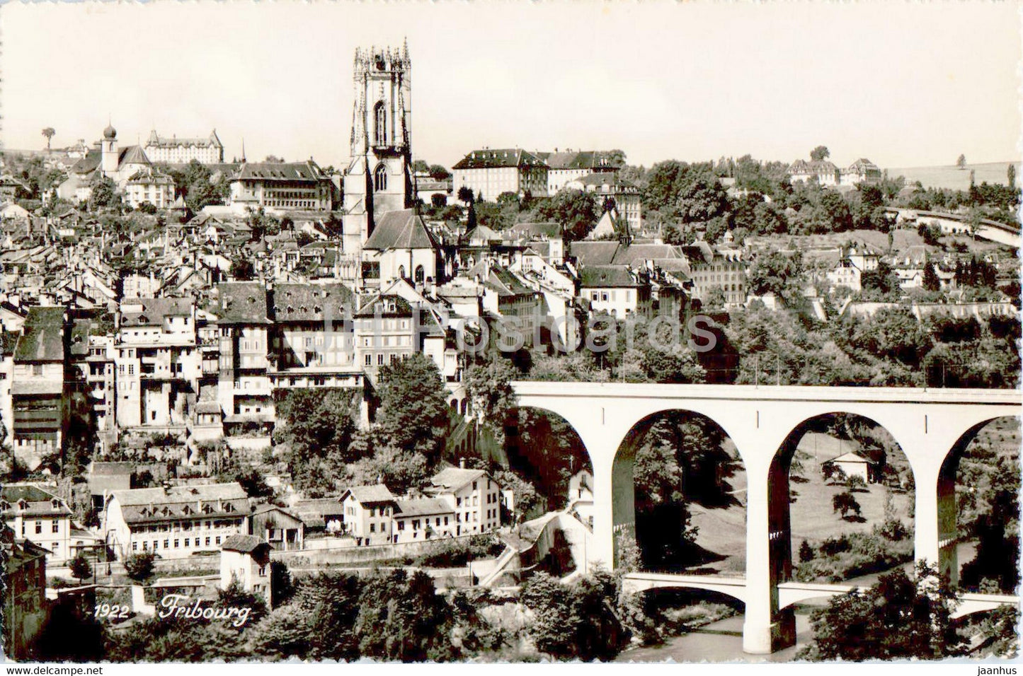 Fribourg - 1922 - old postcard - 1949 - Switzerland - used - JH Postcards