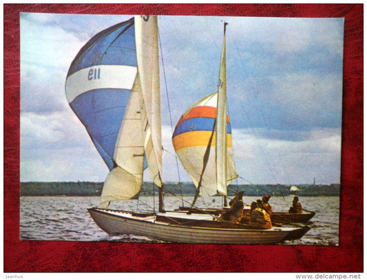 Northern Folkboat class  - sailing boat - 1980 - Estonia USSR - unused - JH Postcards