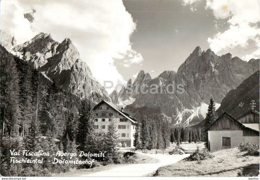Val Fiscalina - Albergo Dolomiti - Fischleintal - Dolomitenhof - old postcard - 1959 - Italy - used - JH Postcards