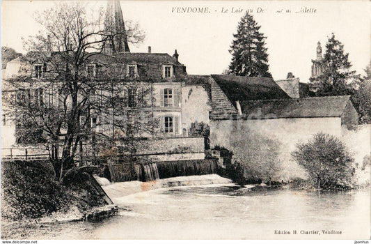 Vendome - Le Loir au déversoir de Lislette - old postcard - France - unused - JH Postcards
