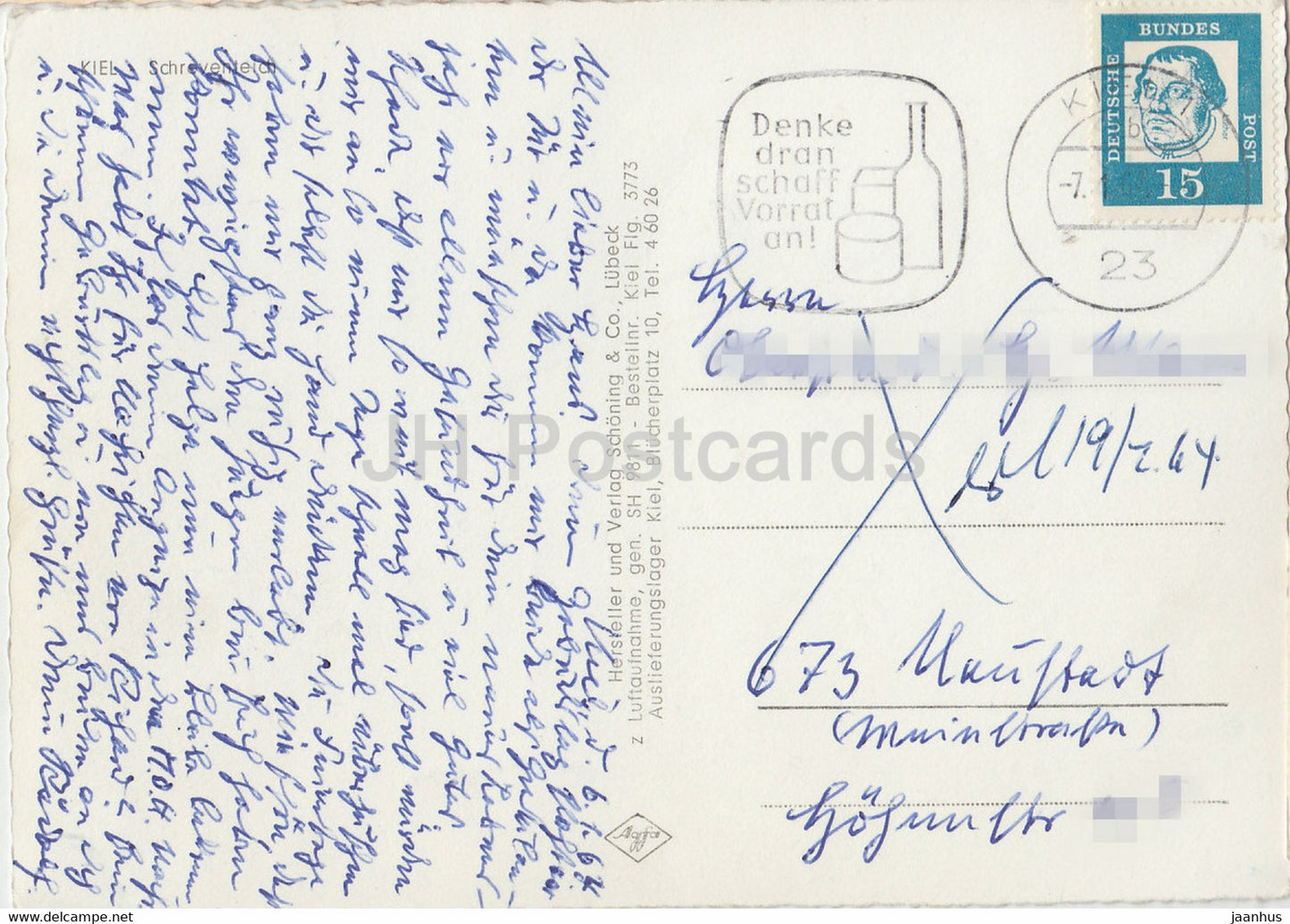 Kiel - Schreventeich - 1964 - Germany - used