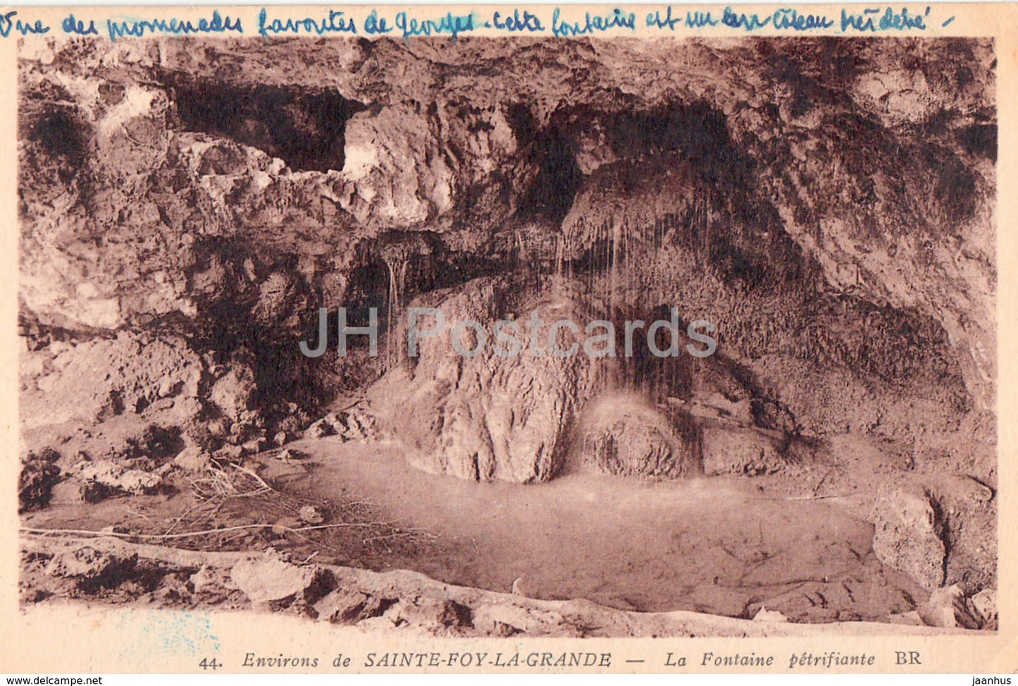 Environs de Sainte Foy de la Grande - La Fontaine Petrifiante - 44 - old postcard - France - used - JH Postcards