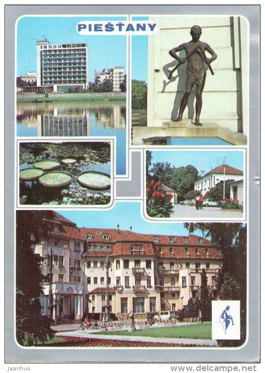 hotel Magnolia - Spa house Pro Patria - Balnea Palace - Piestany - Czechoslovakia - Slovakia - used 1990 - JH Postcards