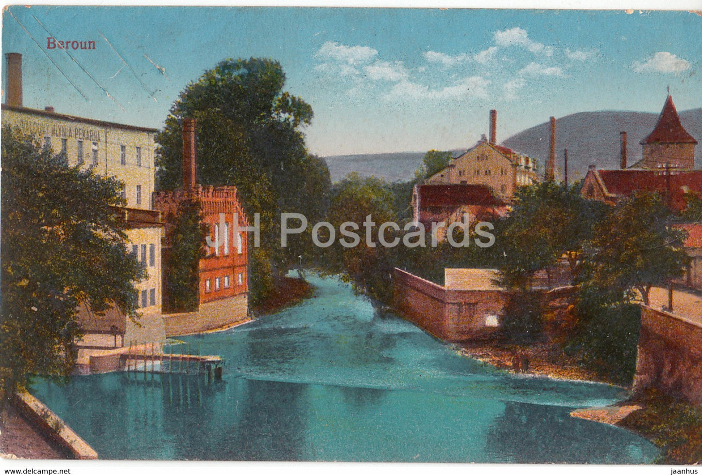 Beroun - old postcard - 1918 - Czech Republic - used - JH Postcards