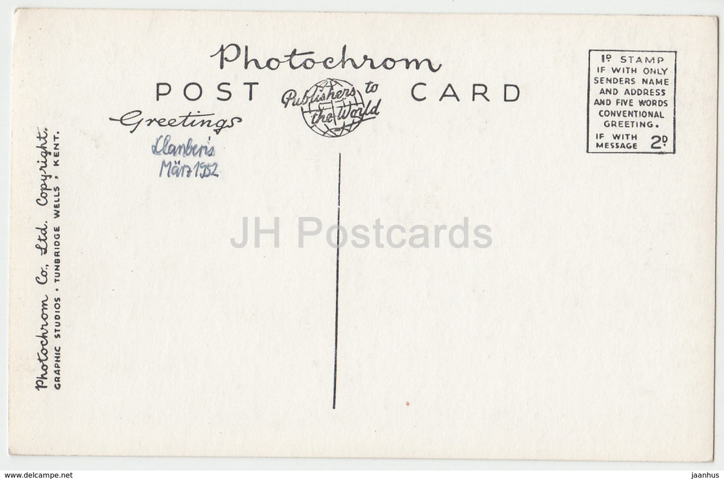 Llanberis - Vue depuis le sommet de Snowdon - L.2177 - 1952 - Royaume-Uni - Pays de Galles - occasion