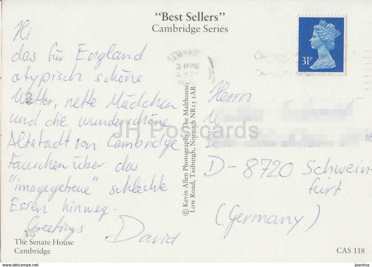 Cambridge - The Senate House - 1990s - United Kingdom - England - used