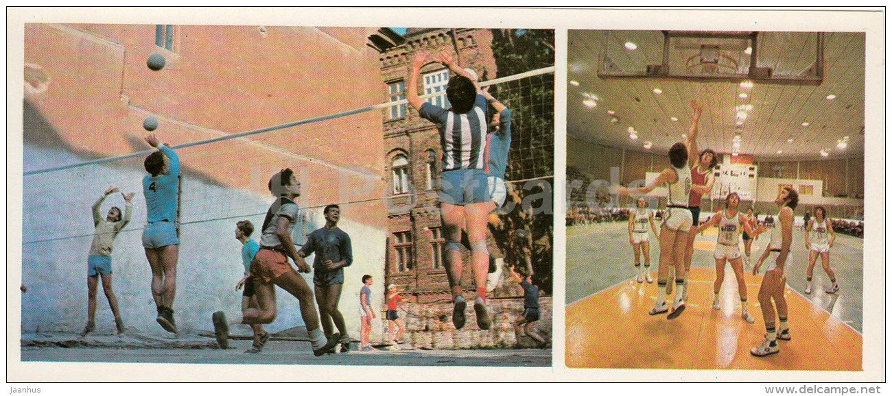 volleyball - basketball - Olympic Venues - 1978 - Russia USSR - unused - JH Postcards
