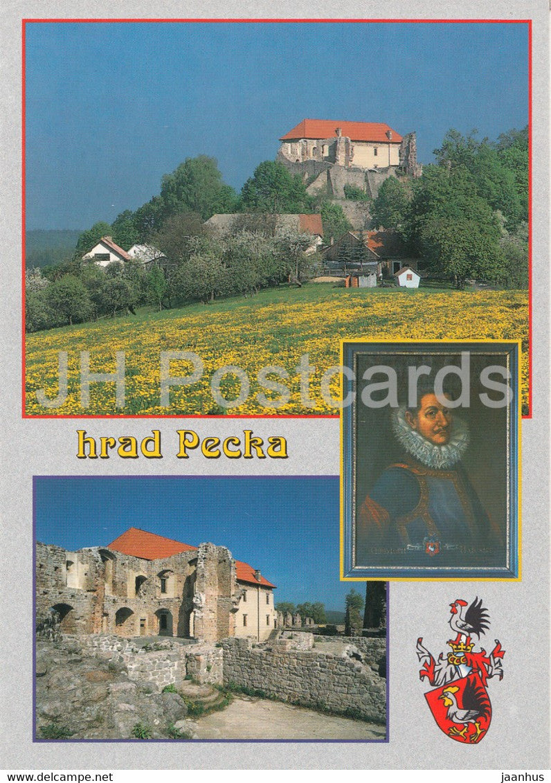 Pecka hrad - castle - 2000 - Czech Republic - used - JH Postcards
