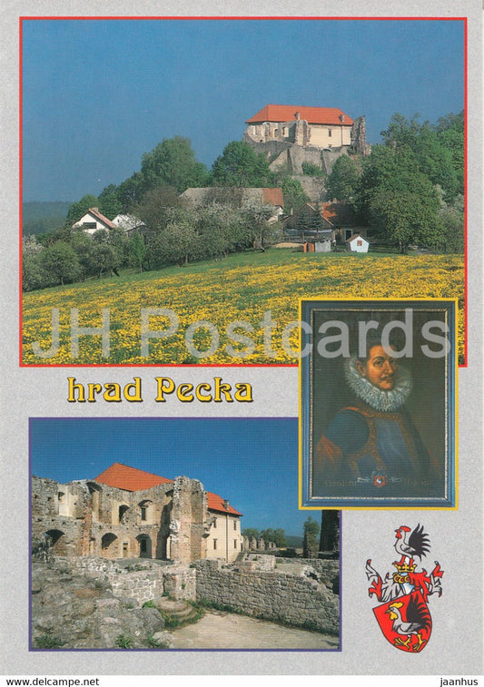 Pecka hrad - castle - 2000 - Czech Republic - used - JH Postcards