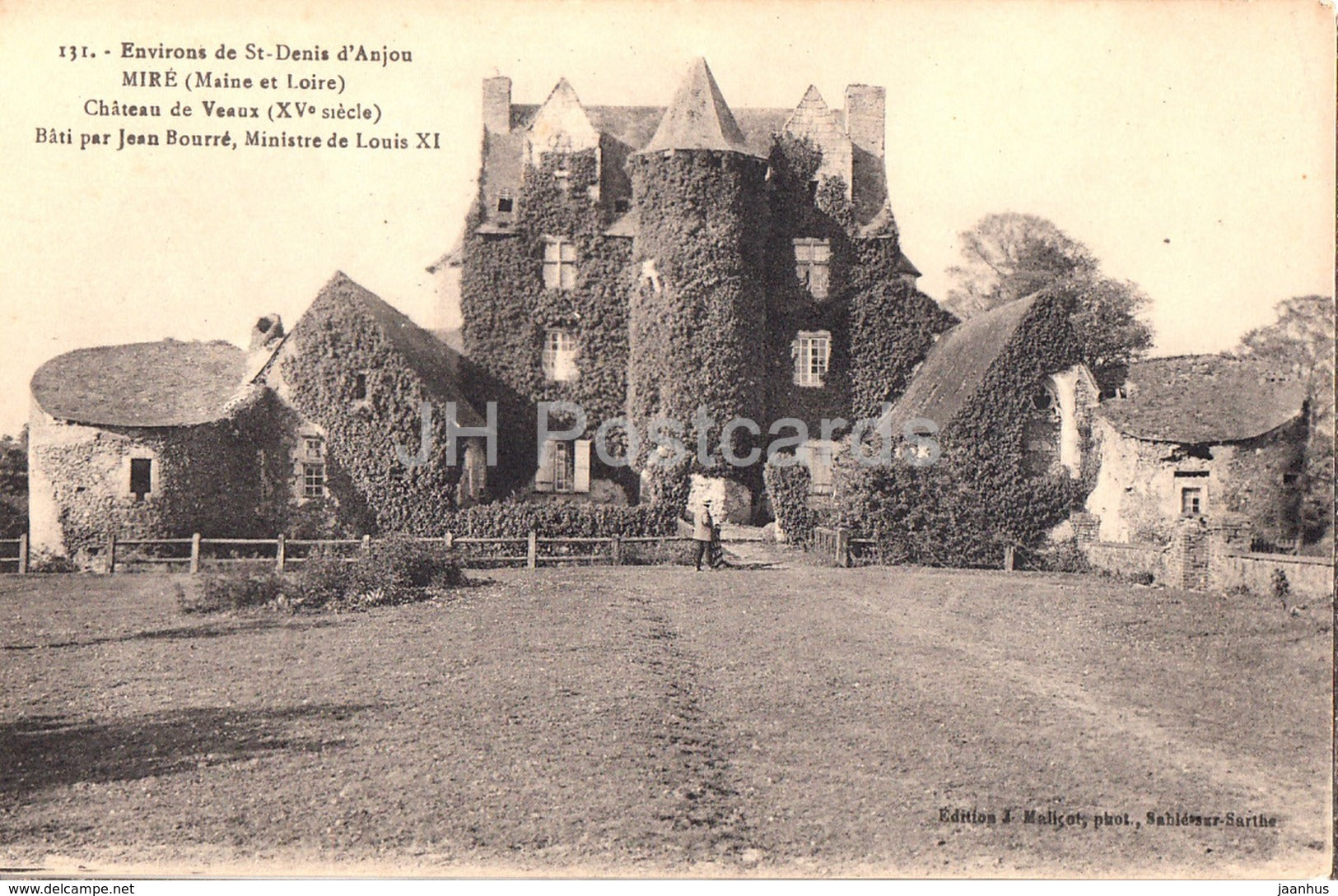 Environs de St Denis d'Anjou - Mire - Chateau de Veaux - 131 - castle - old postcard - France - unused