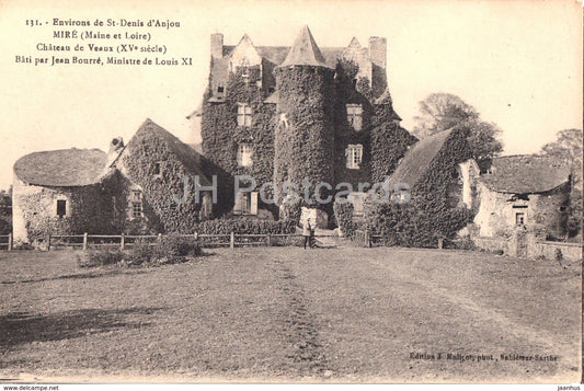 Environs de St Denis d'Anjou - Mire - Chateau de Veaux - 131 - castle - old postcard - France - unused