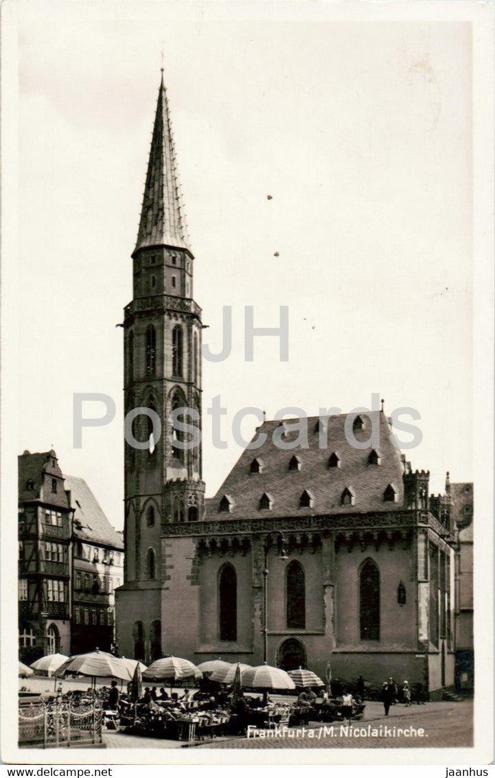 Frankfurt am Main - Nicolaikirche - church - old postcard - 1931 - Germany - used - JH Postcards