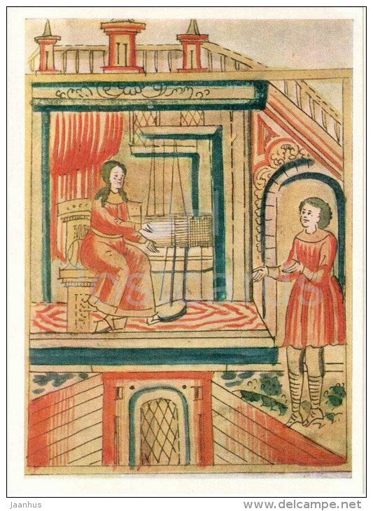 Fevronia offers to treat Prince Peter - miniature - The Tale of Peter and Fevronia - 1971 - Russia USSR - unused - JH Postcards