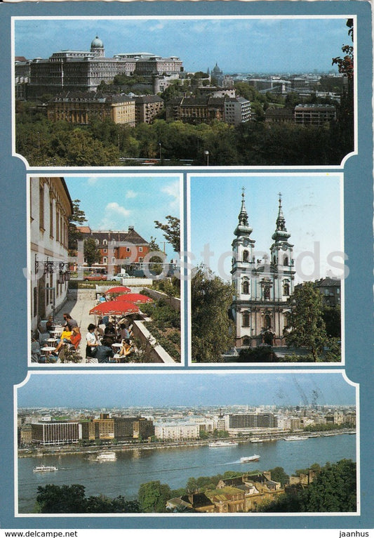 Budapest - castle hill - architecture - Hungary - used - JH Postcards