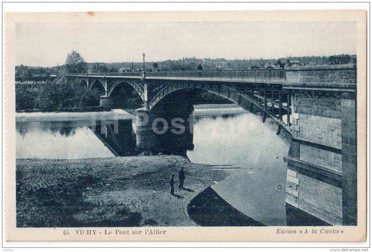le Pont sur l´Allier - Bridge over the Allier - 65 - spring - Vichy - Allier - France - unused - JH Postcards