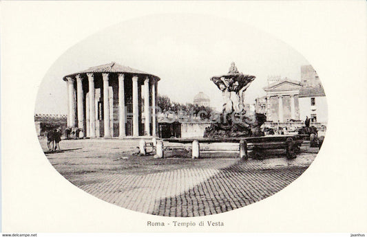 Roma - Rome - Tempio di Vesta - temple - ancient world - 61 - old postcard - Italy - unused - JH Postcards