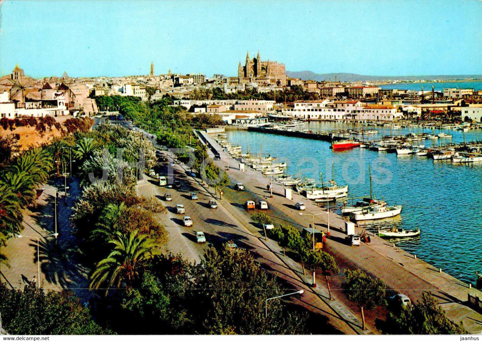 Palma de Mallorca - Vista Paseo Maritimo - promenade - 3 - 1967 - Spain - used - JH Postcards
