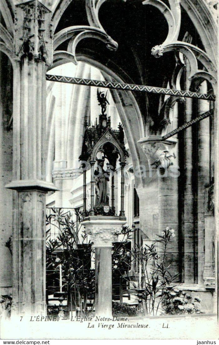 L'Epine - L'Eglise Notre Dame - La Vierge Miraculeuse - cathedral - 7 - old postcard - France - unused - JH Postcards