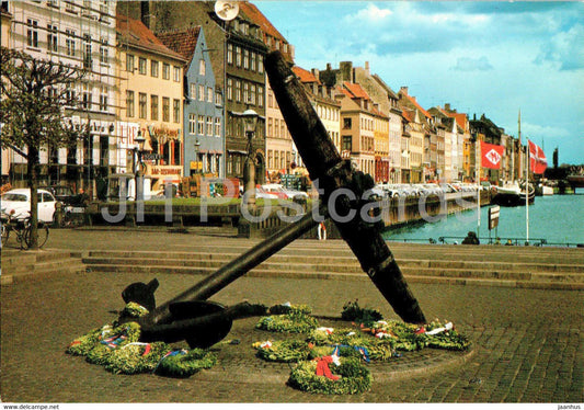 Copenhagen - Kopenhagen - Nyhavn - Minde-ankeret - Memorial Anchor - 132 - Denmark - used - JH Postcards