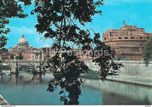 Rome - Roma - Sant Angelo bridge and Castle - 545 - Italy - unused - JH Postcards