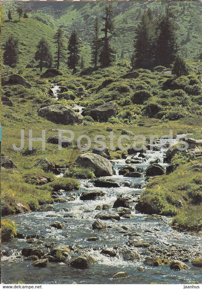 Bergbach - mountain spring - 1990 - Switzerland - used - JH Postcards