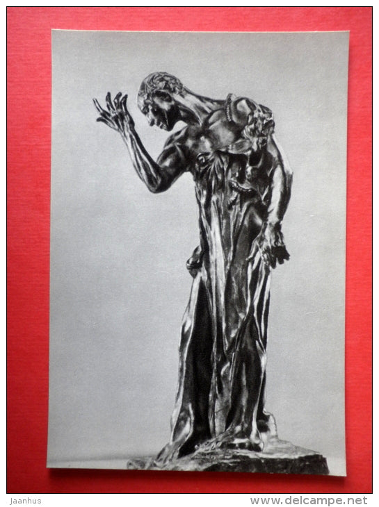 Pierre de Wiessant from Burghers of Calais , 1884-1895 - sculpture by August Rodin - french art - unused - JH Postcards
