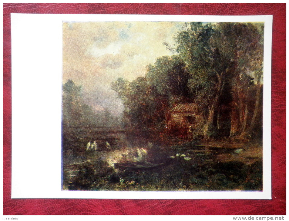 Painting by F. Vasilyev - Abandoned Mill - russian art - unused - JH Postcards