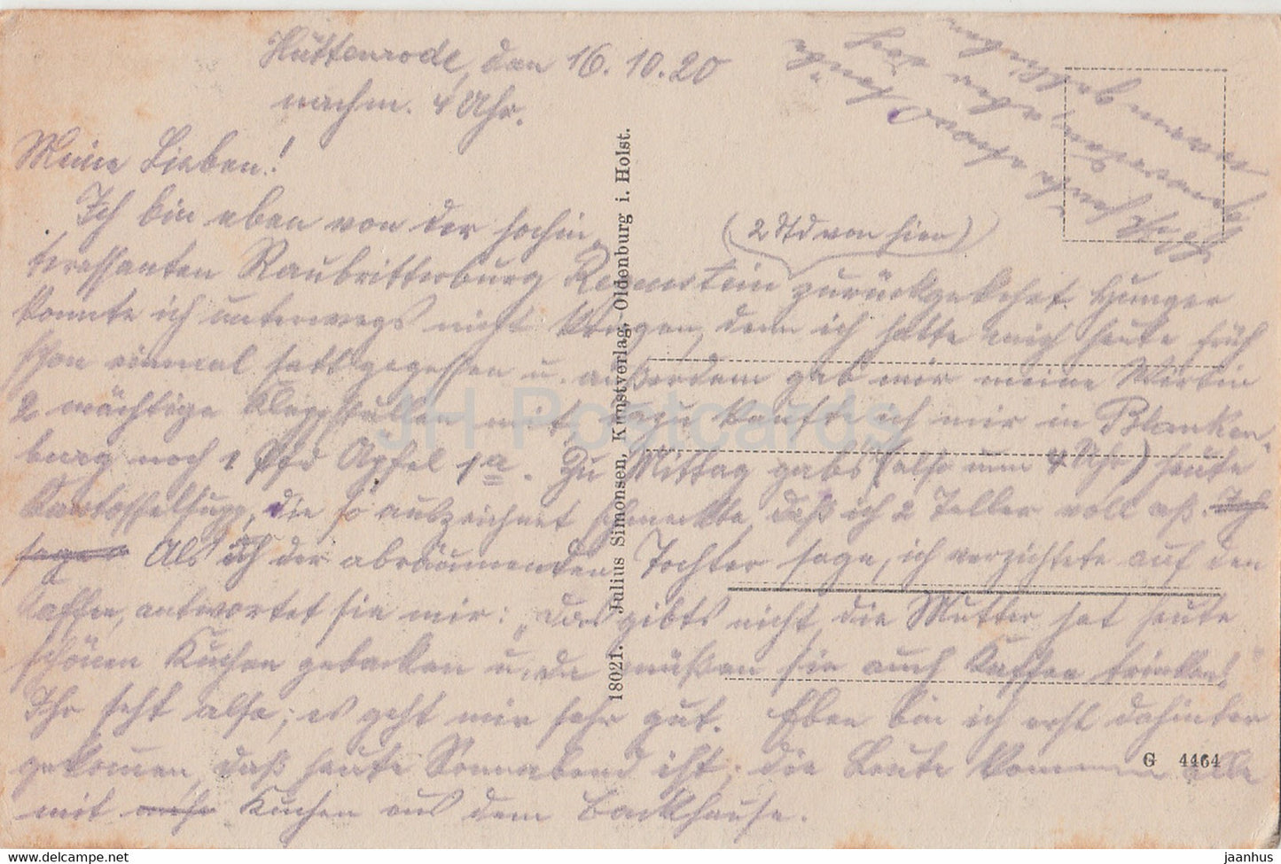 Blankenburg a Harz - Ruine Regenstein - 18021 - carte postale ancienne - 1920 - Allemagne - utilisé