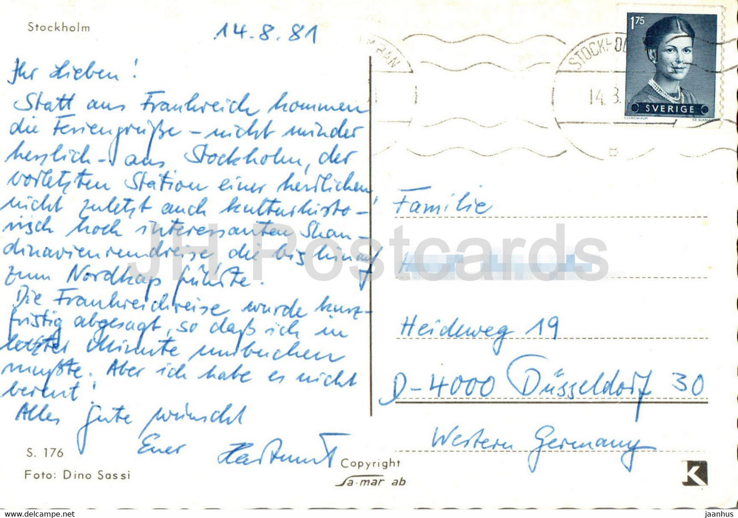 Halsning fran Stockholm - multiview - 176 - 1981 - Suède - d'occasion