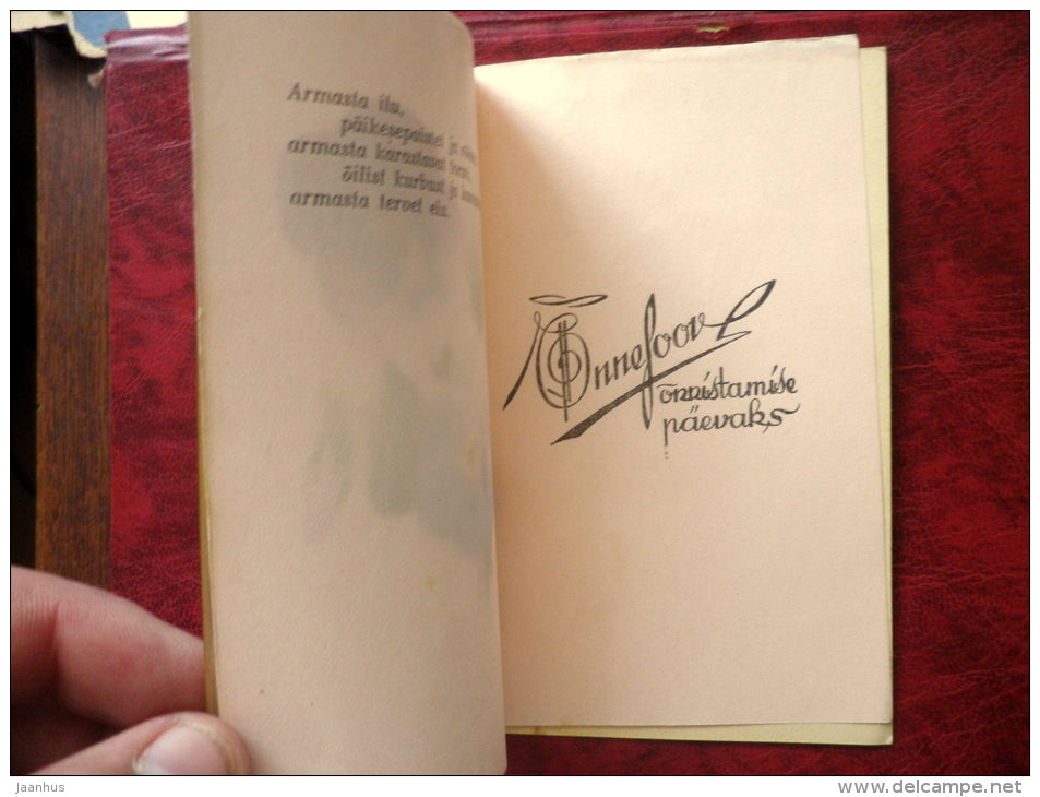 Confirmation card - pansy - flowers - 1920s-1930s - Estonia - unused - JH Postcards