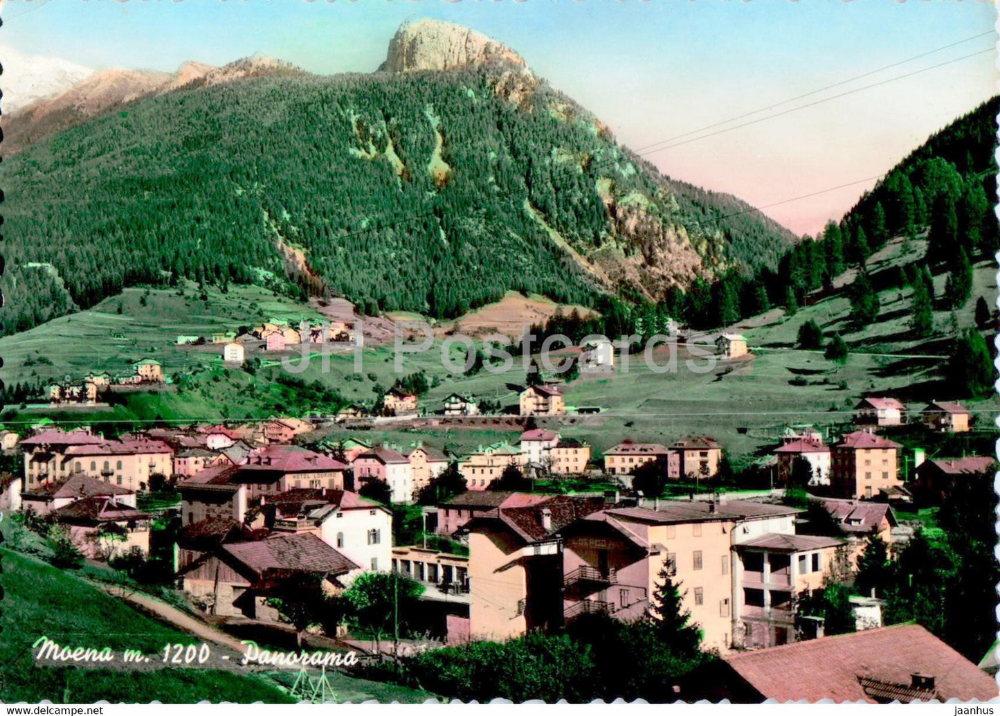 Moena 1200 m - Panorama - old postcard - Italy - used - JH Postcards