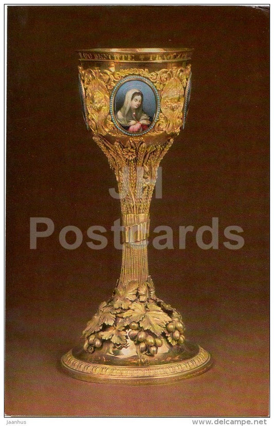 Chalice - gold - Russian and Soviet Jewellery - 1984 - Russia USSR - unused - JH Postcards