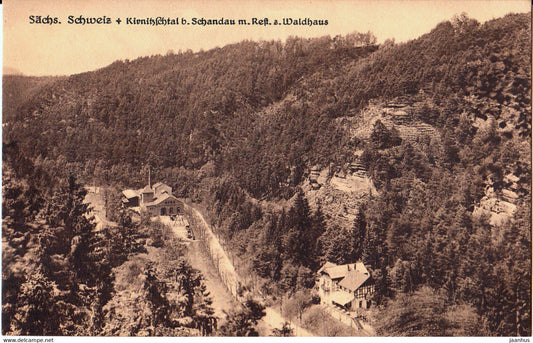 Sachs. Schweiz - Kirnitzschtal b Schandau m Rest z Waldhaus - old postcard - 312 - Germany - unused - JH Postcards