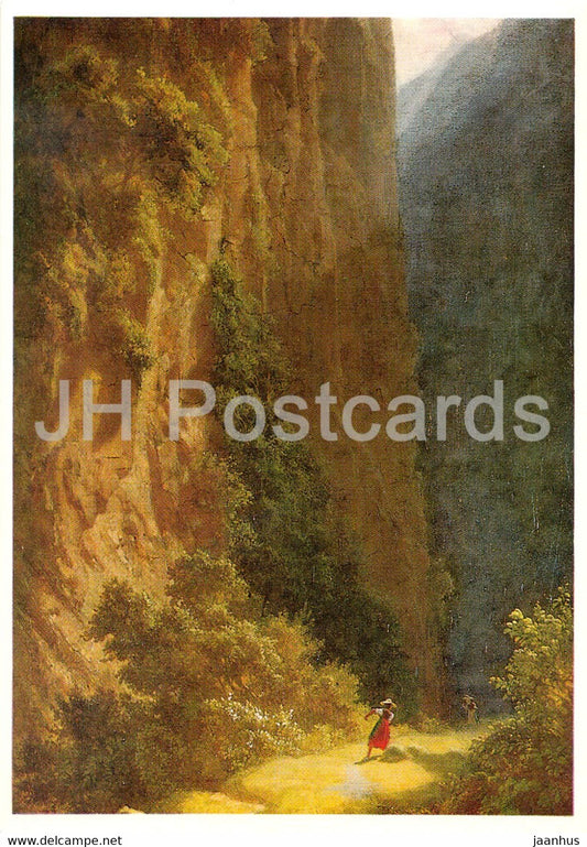 painting by Carl Spitzweg - Heuernte - Hay Harvest - German art - 1979 - Germany - used - JH Postcards