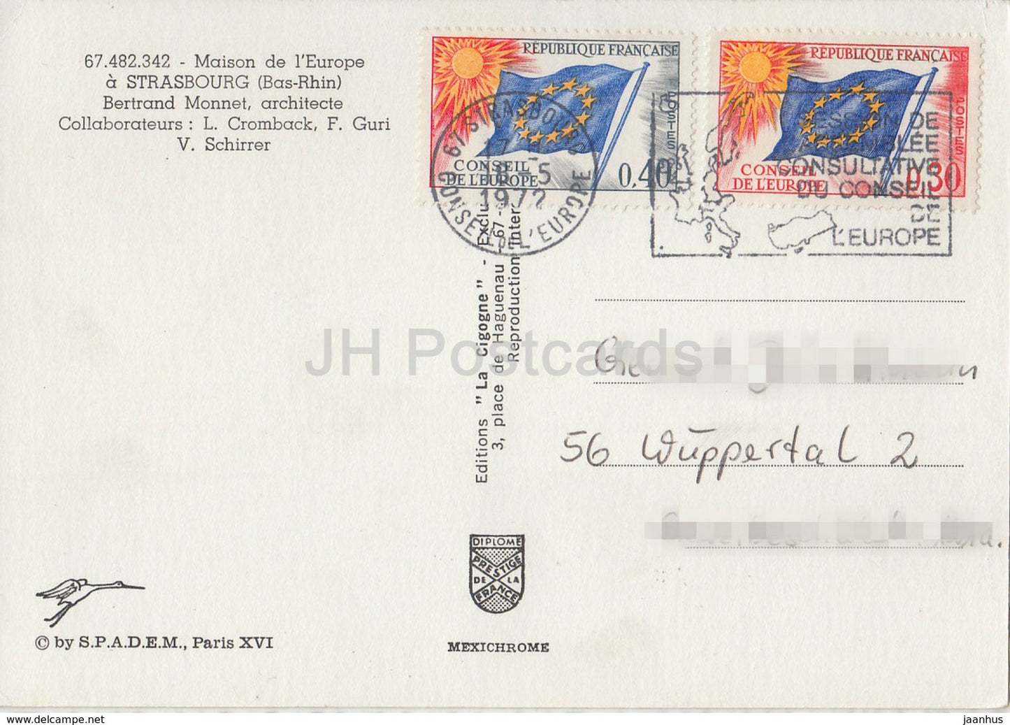 Strasbourg - Maison de l'Europe - The House of Europe - car - France - 1972 - used