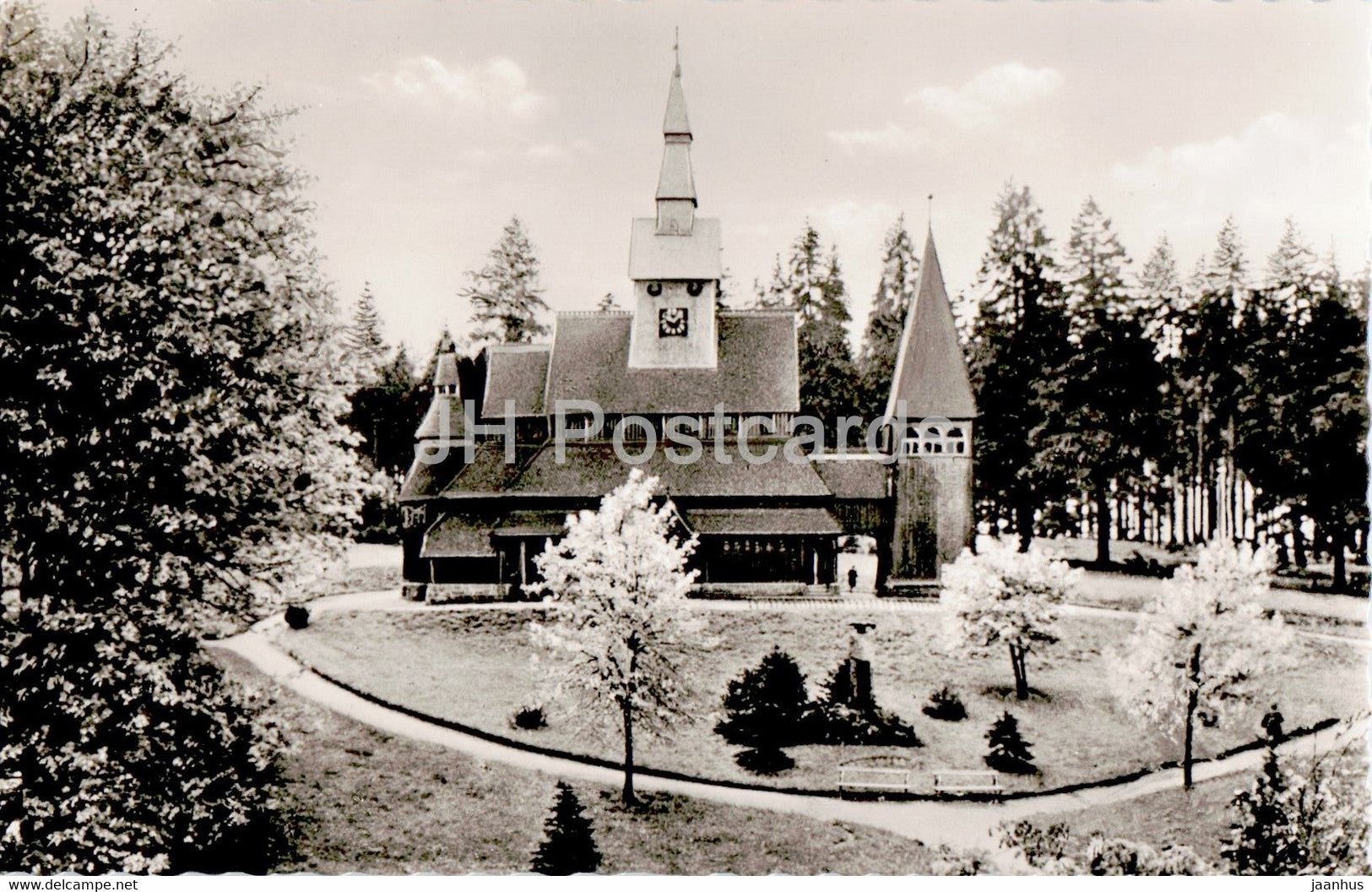 Hahnenklee im Oberharz - Holzkirche - church - old postcard - Germany - unused - JH Postcards