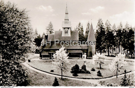 Hahnenklee im Oberharz - Holzkirche - church - old postcard - Germany - unused - JH Postcards